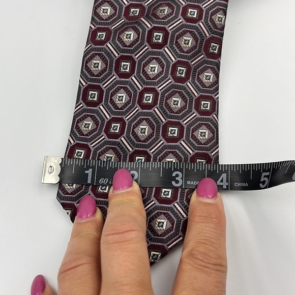 Pronto Uomo Men's Necktie 100% Silk Tie - Picture 5 of 5